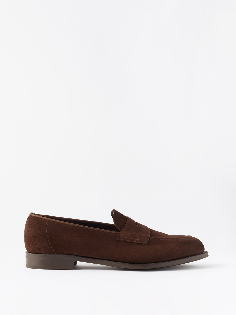 Brown Piccadilly suede penny loafers | Edward Green | MATCHESFASHION AU