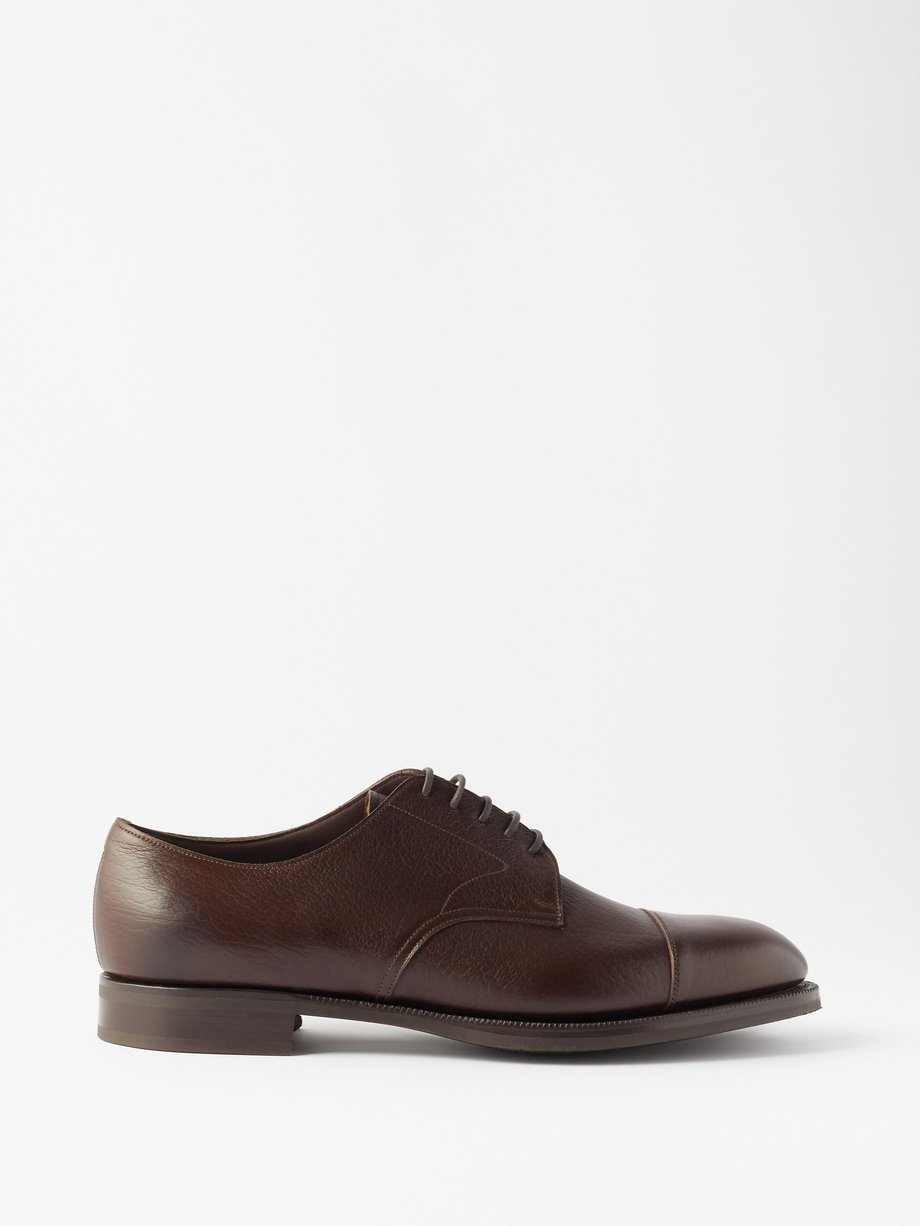 Edward Green Brown Coniston grained-leather Derby shoes | 매치스패션, 모던 럭셔리 ...