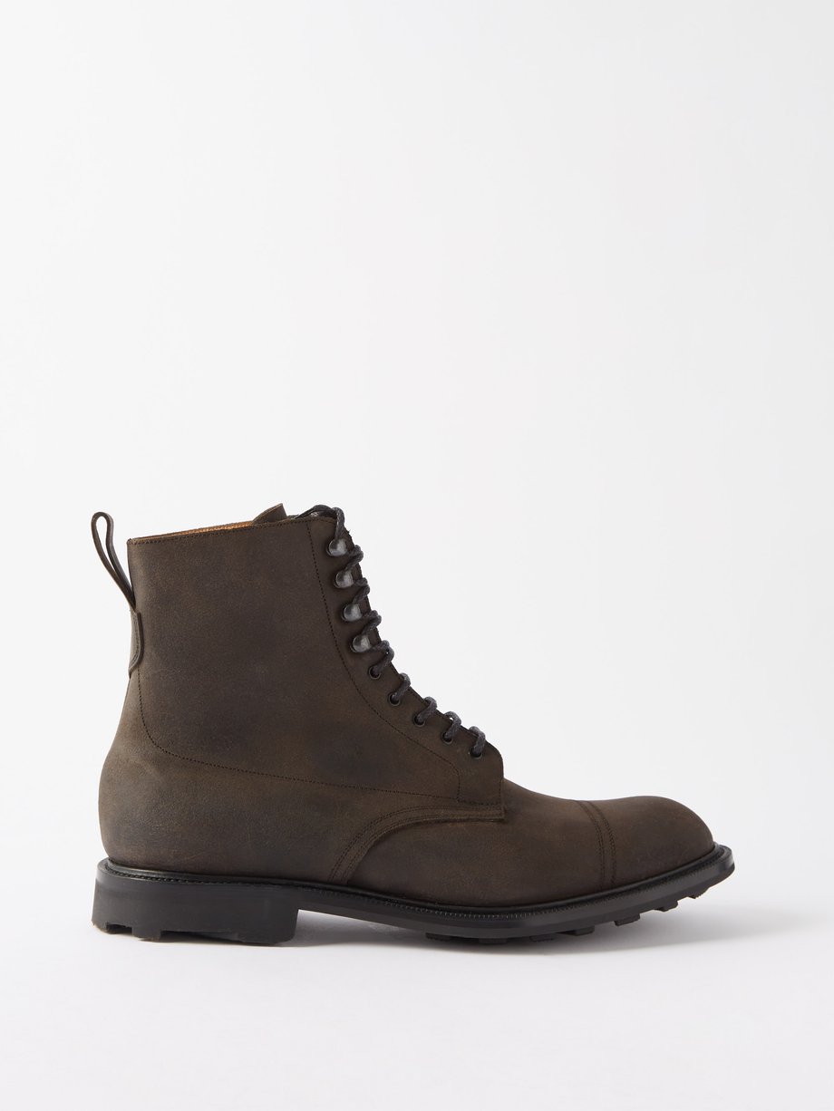 Grey Ambleside waxed-suede boots | Edward Green | MATCHESFASHION AU