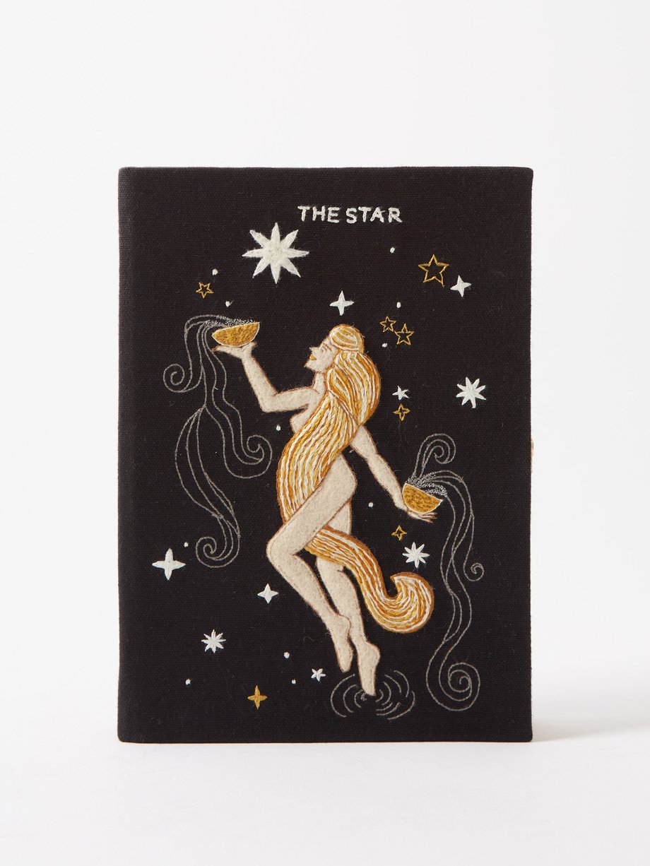 Olympia Le-Tan Black The Star Tarot embroidered book clutch bag | 매치스패션 ...