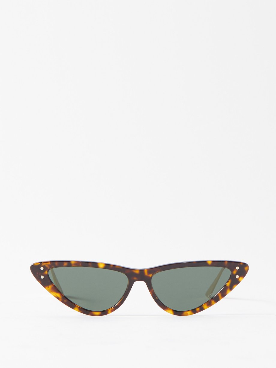 DIOR Brown MissDior B4U triangle cat-eye acetate sunglasses | 매치스패션, 모던 ...