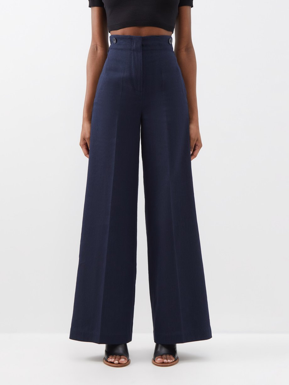 Navy Olio trousers | Max Mara | MATCHESFASHION AU