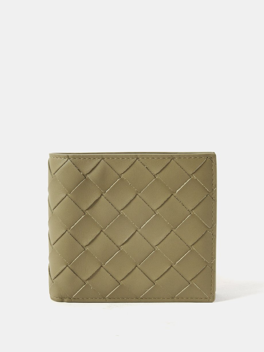 Beige Intrecciato leather bi-fold wallet | Bottega Veneta ...