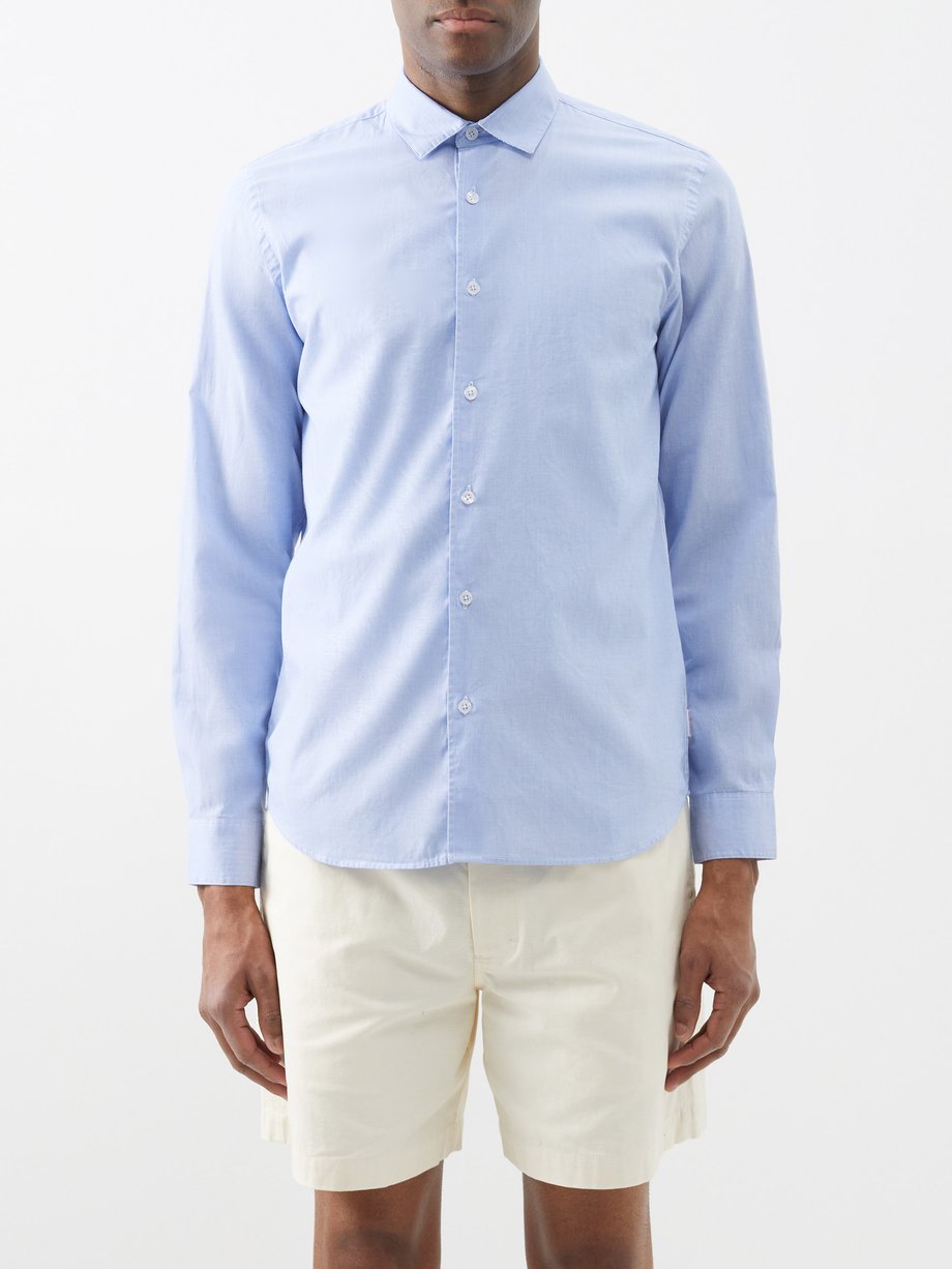 Blue Giles cotton-poplin shirt | Orlebar Brown | MATCHESFASHION AU