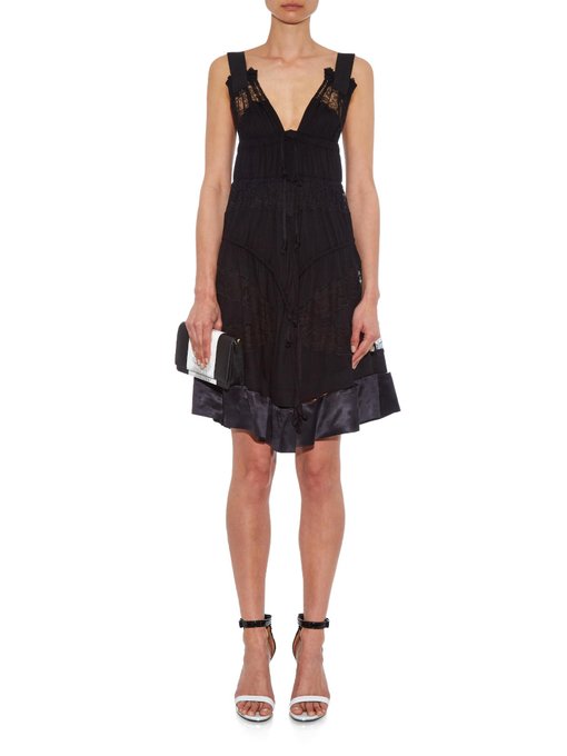 Lace and satin-panel dress | Givenchy | MATCHESFASHION US