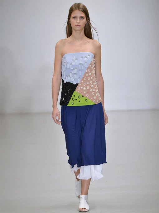 Bi-colour midi skirt | Osman | MATCHESFASHION.COM UK