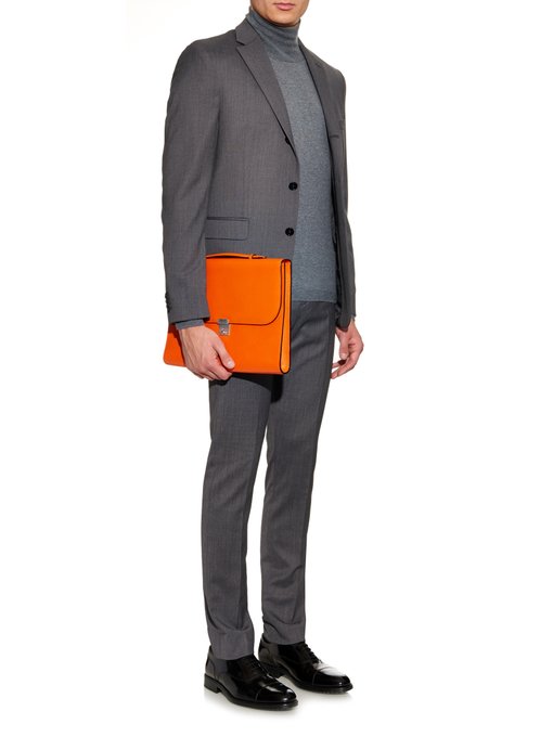 Grained leather briefcase | Valextra | MATCHESFASHION US