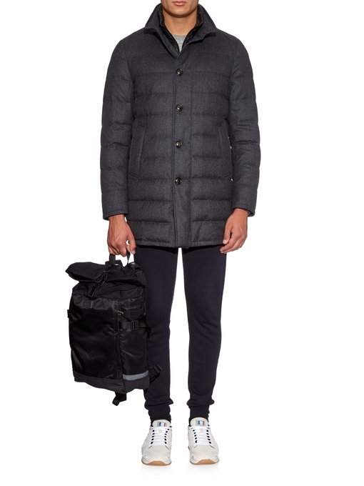 Vallier quilted-down flannel coat 