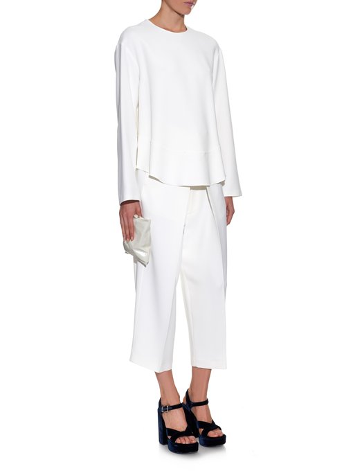 Tim pleat-front crepe cropped trousers | Joseph | MATCHESFASHION US