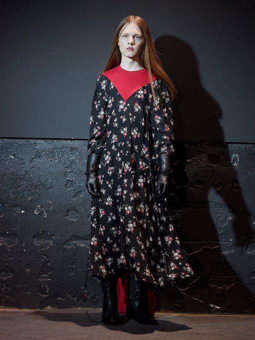 Long-sleeved floral-print dress | Vetements | MATCHESFASHION UK