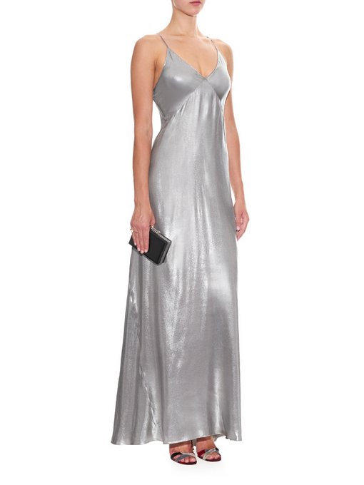 Metallic lamé gown | Galvan | MATCHESFASHION US