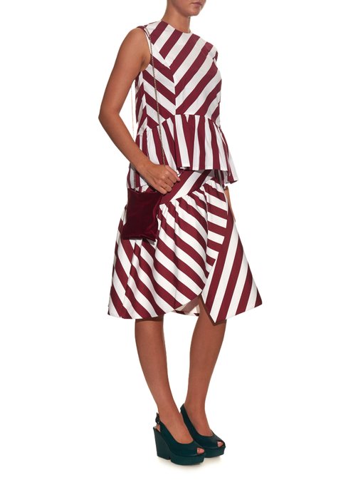 Striped Wrap Front Skirt House Of Holland Matchesfashion Uk