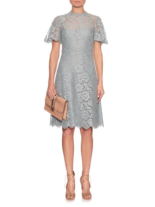 Short-sleeved lace dress | Valentino | MATCHESFASHION UK