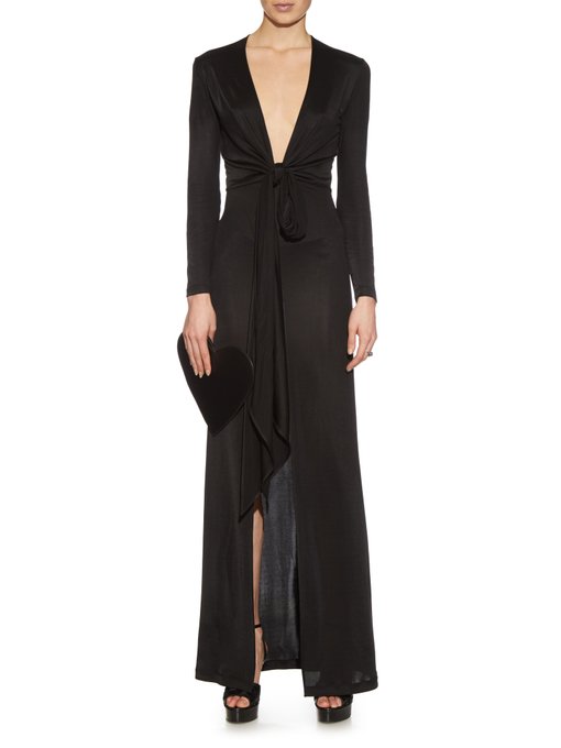 Deep-neck front-slit gown | Givenchy | MATCHESFASHION UK