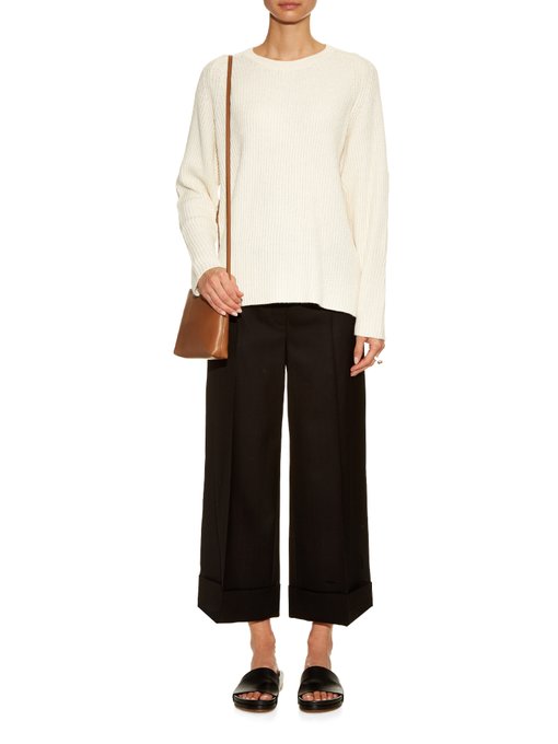 Cusio wool and silk-blend cropped trousers | The Row | MATCHESFASHION UK