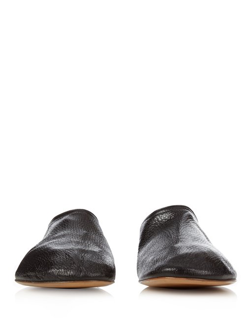 soft leather slippers