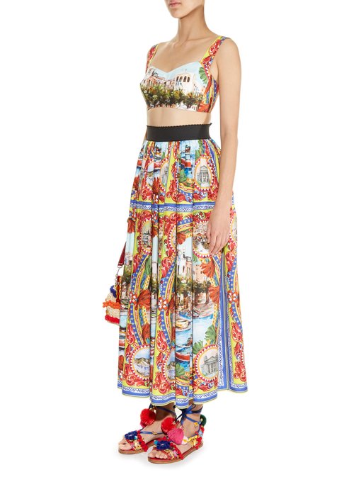 Mondello-print poplin skirt | Dolce & Gabbana | MATCHESFASHION UK