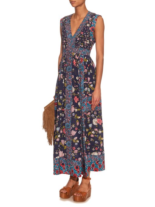 Sleeveless floral-print silk dress | Rebecca Taylor | MATCHESFASHION UK
