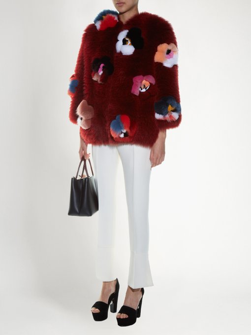 Flowerland appliqué fur coat | Fendi | MATCHESFASHION UK