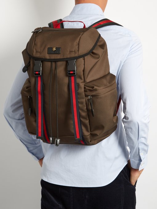 gucci techno canvas backpack