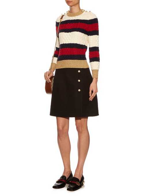 Striped wool-knit sweater | Gucci | MATCHESFASHION UK