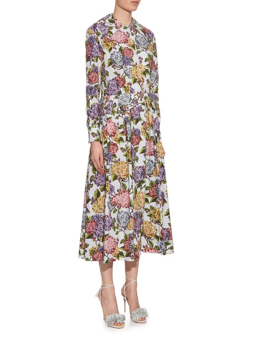 Dolly hydrangea-print midi dress | Emilia Wickstead | MATCHESFASHION.COM UK