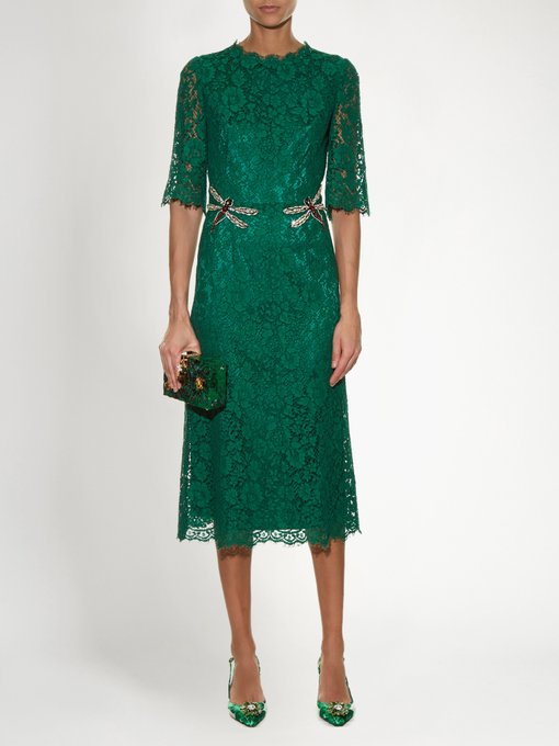 Cordonetto-lace embellished dress | Dolce & Gabbana | MATCHESFASHION UK