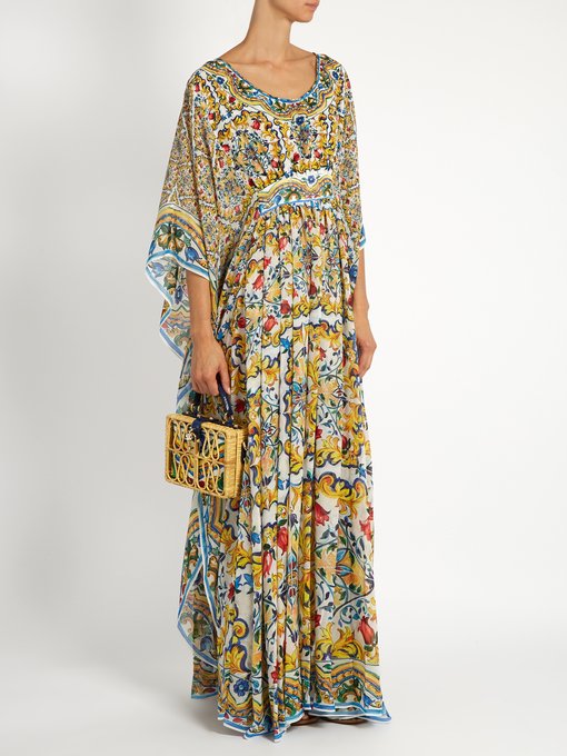 Majolica-print silk kaftan | Dolce & Gabbana | MATCHESFASHION.COM US