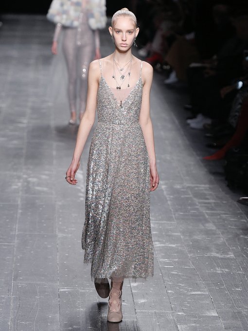 Sequin-embellished sleeveless midi dress | Valentino | MATCHESFASHION UK