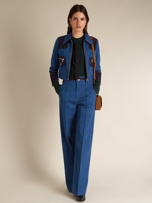 Zip-front cropped denim jacket | Marc Jacobs | MATCHESFASHION US