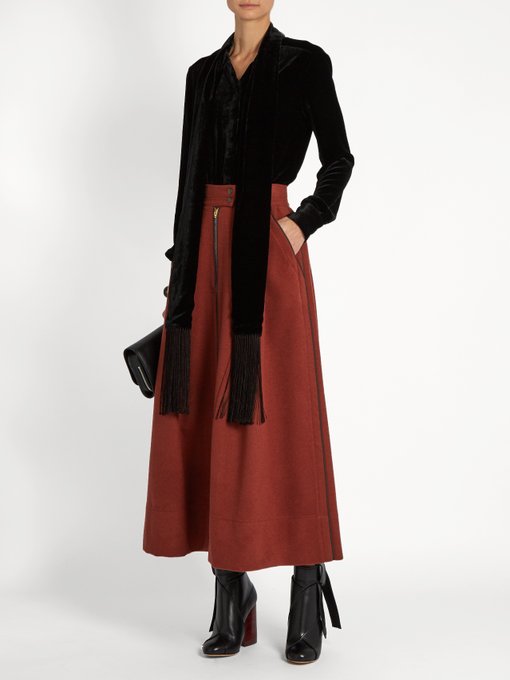 Box-pleated wool skirt | Mafalda Von Hessen | MATCHESFASHION US