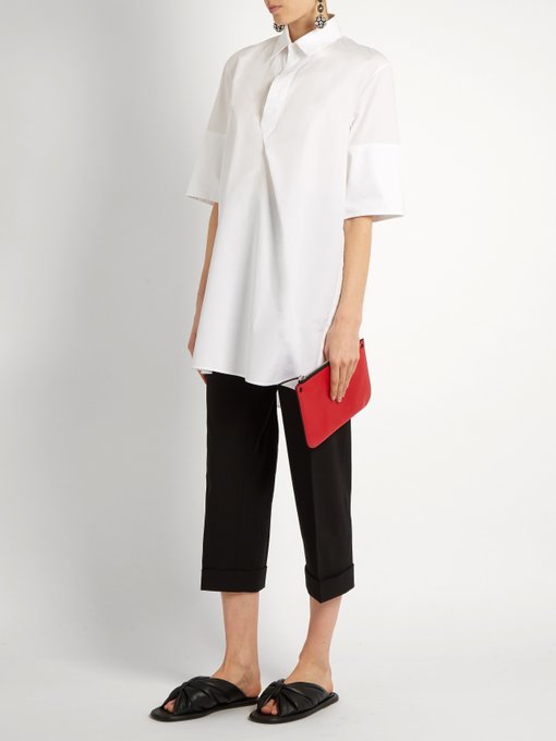 Calliope short-sleeved cotton-poplin shirt | Jil Sander | MATCHESFASHION US