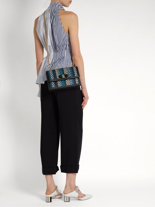 Ginny woven-leather shoulder bag | Salvatore Ferragamo | MATCHESFASHION UK