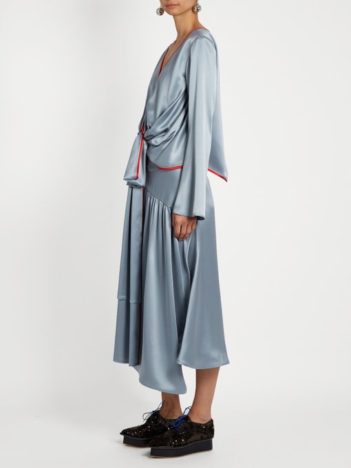 Gathered silk-charmeuse skirt | Sies Marjan | MATCHESFASHION US