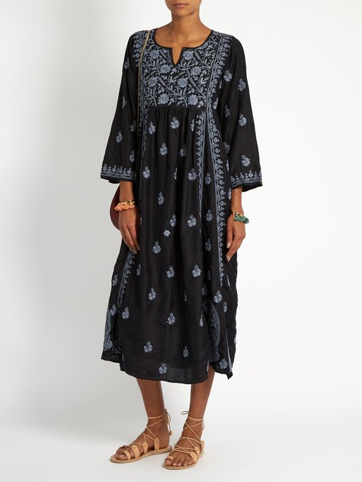 Embroidered silk-habotai dress | Muzungu Sisters | MATCHESFASHION US