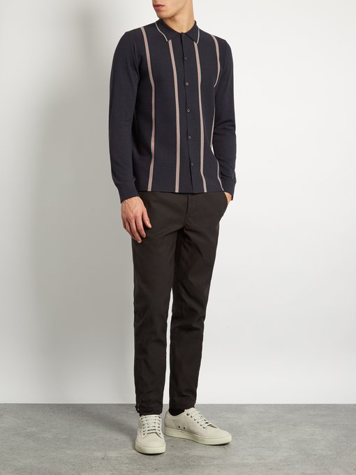 Striped wool and cotton-blend shirt | Lanvin | MATCHESFASHION US