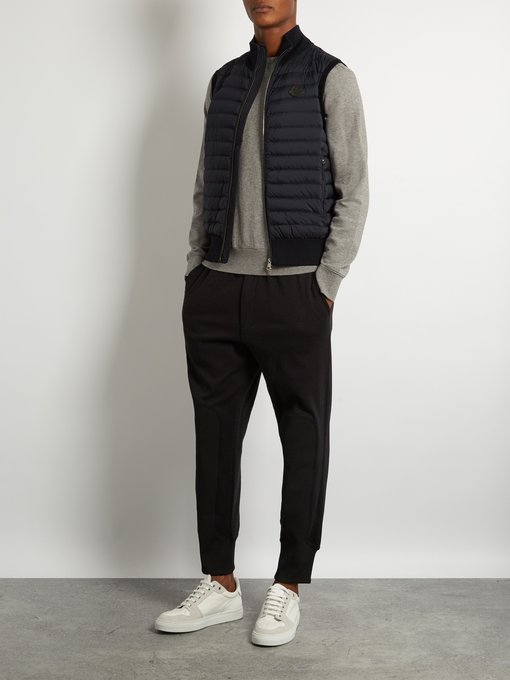 Maglia Tricot contrast-panel down gilet Maglia Tricot contrast-panel down gilet展示图