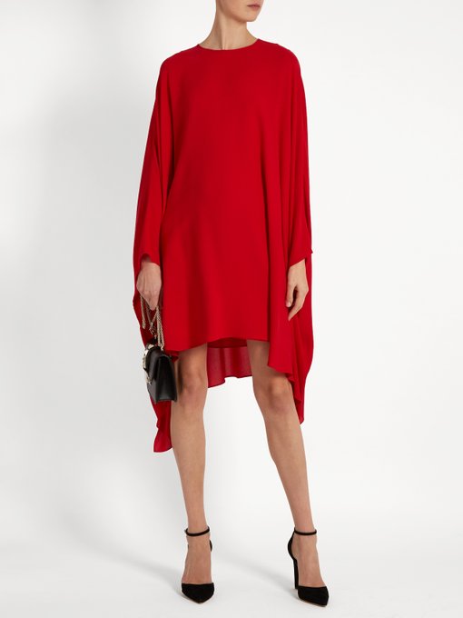 Round-neck silk-crepe dress | Valentino | MATCHESFASHION UK