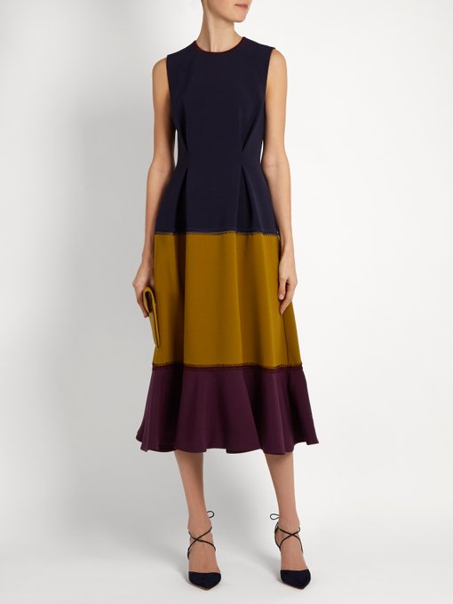 Ambreen tri-colour sleeveless dress | Roksanda | MATCHESFASHION UK