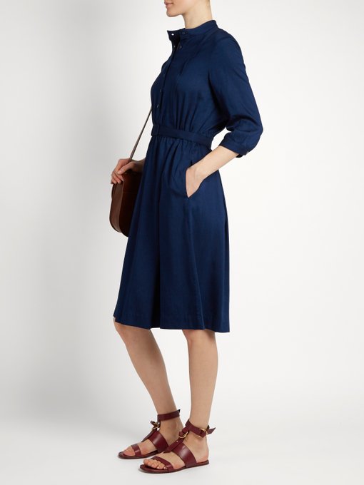Marion stand-collar twill dress | A.P.C. | MATCHESFASHION US