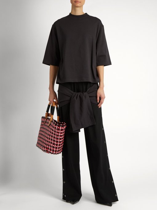 Tie-waist cotton-jersey top | Balenciaga | MATCHESFASHION US