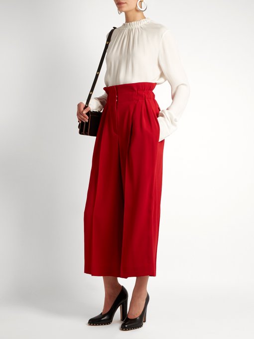 Paperbag-waist wide-leg crepe culottes | Sonia Rykiel | MATCHESFASHION UK