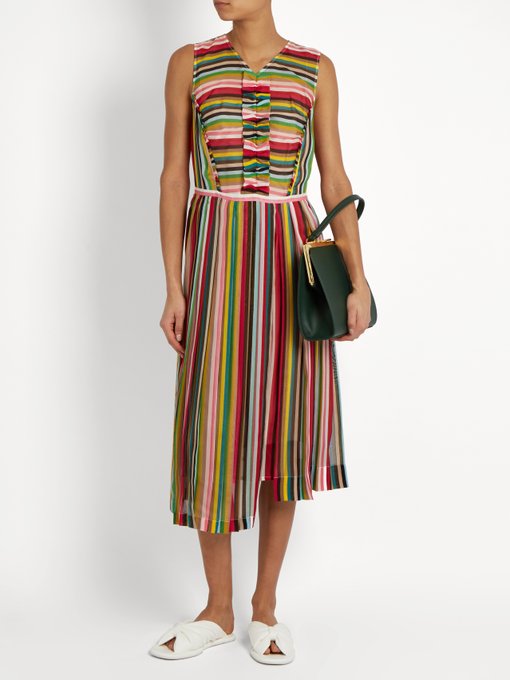 Striped sleeveless silk-chiffon dress | No. 21 | MATCHESFASHION UK