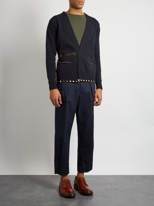 Embellished-hem belted cotton cardigan | KOLOR | MATCHESFASHION US