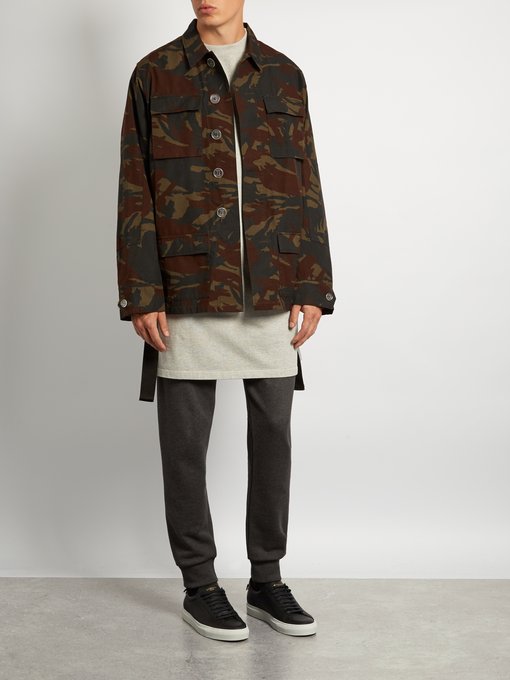 Logo and camouflage-print cotton field jacket | Off-White ...