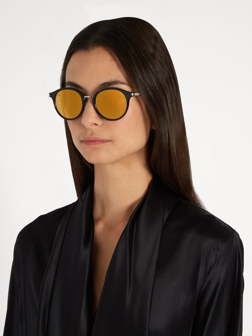 Mirrored round-frame sunglasses | Saint Laurent | MATCHESFASHION UK