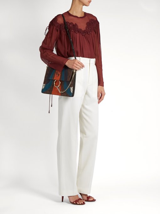 Faye medium snakeskin and leather shoulder bag | Chloé | MATCHESFASHION US