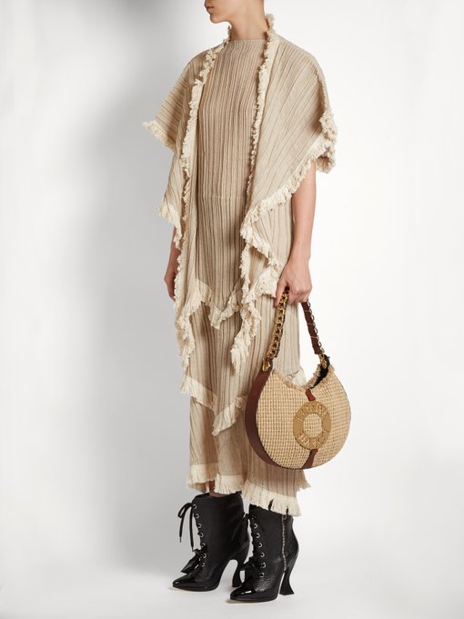Joyce raffia and leather shoulder bag | Loewe | MATCHESFASHION UK