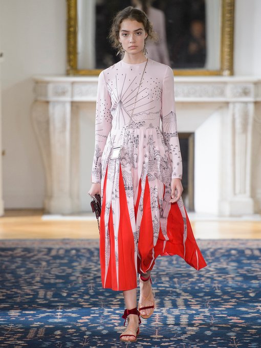 Garden Segments-print silk dress | Valentino | MATCHESFASHION US