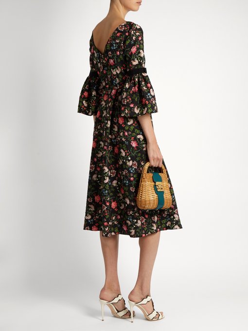 Aleena floral-print matelassé dress | Erdem | MATCHESFASHION UK